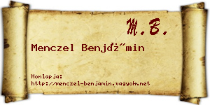 Menczel Benjámin névjegykártya