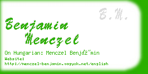 benjamin menczel business card